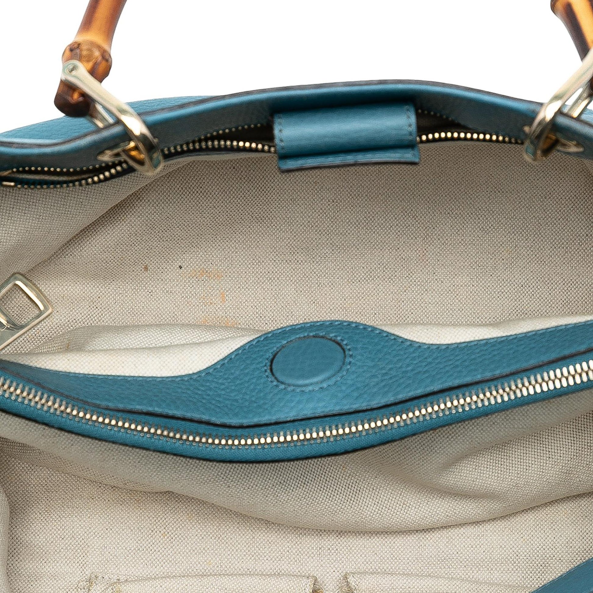 Gucci Medium Calfskin Bamboo Shopper Satchel
