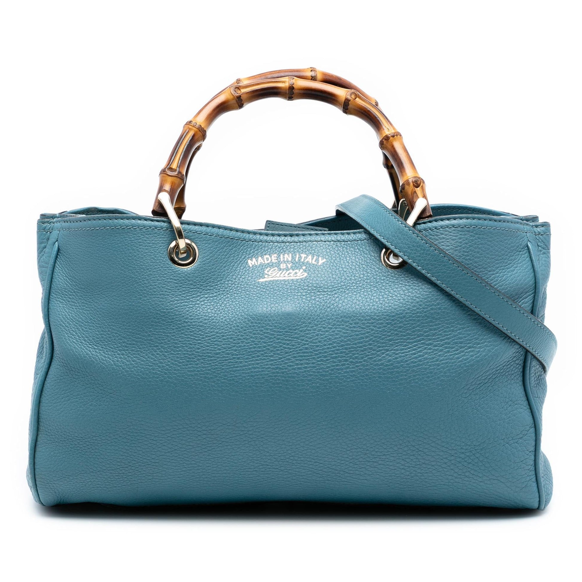 Gucci Medium Calfskin Bamboo Shopper Satchel