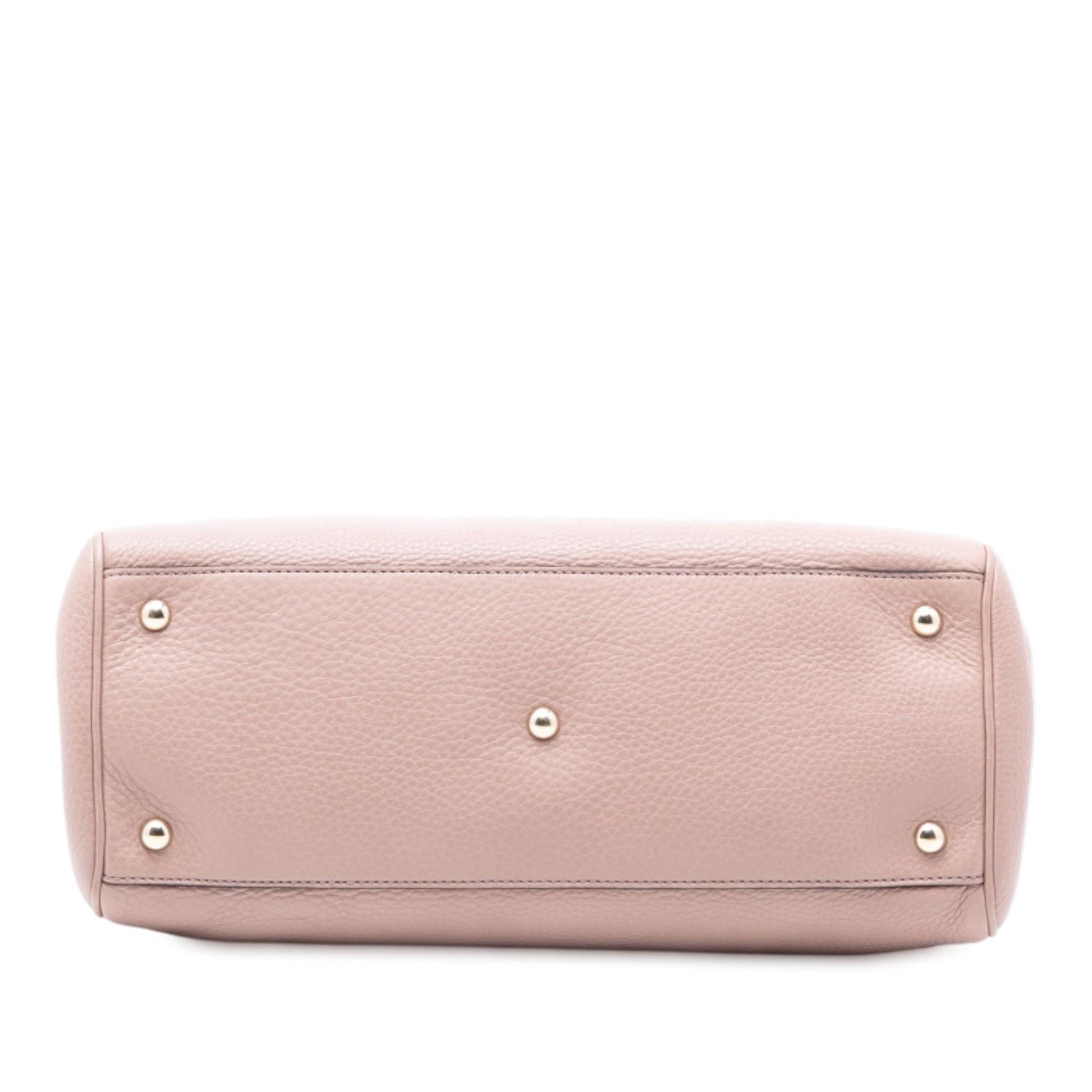 Gucci Medium Calfskin Bamboo Shopper Satchel
