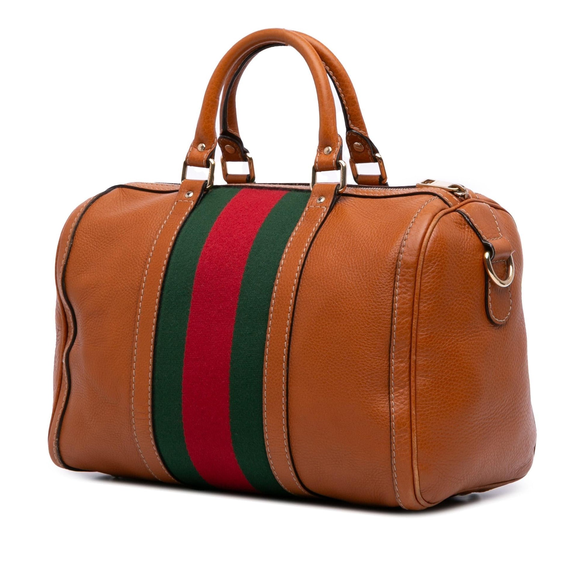 Gucci Medium Calfskin Web Joy Boston Bag