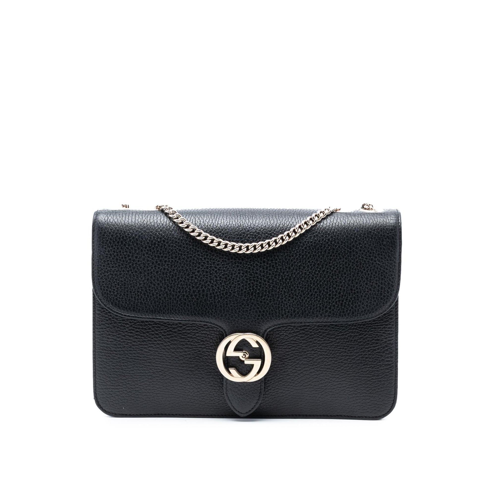 Gucci Medium Dollar Calfskin Interlocking G Crossbody