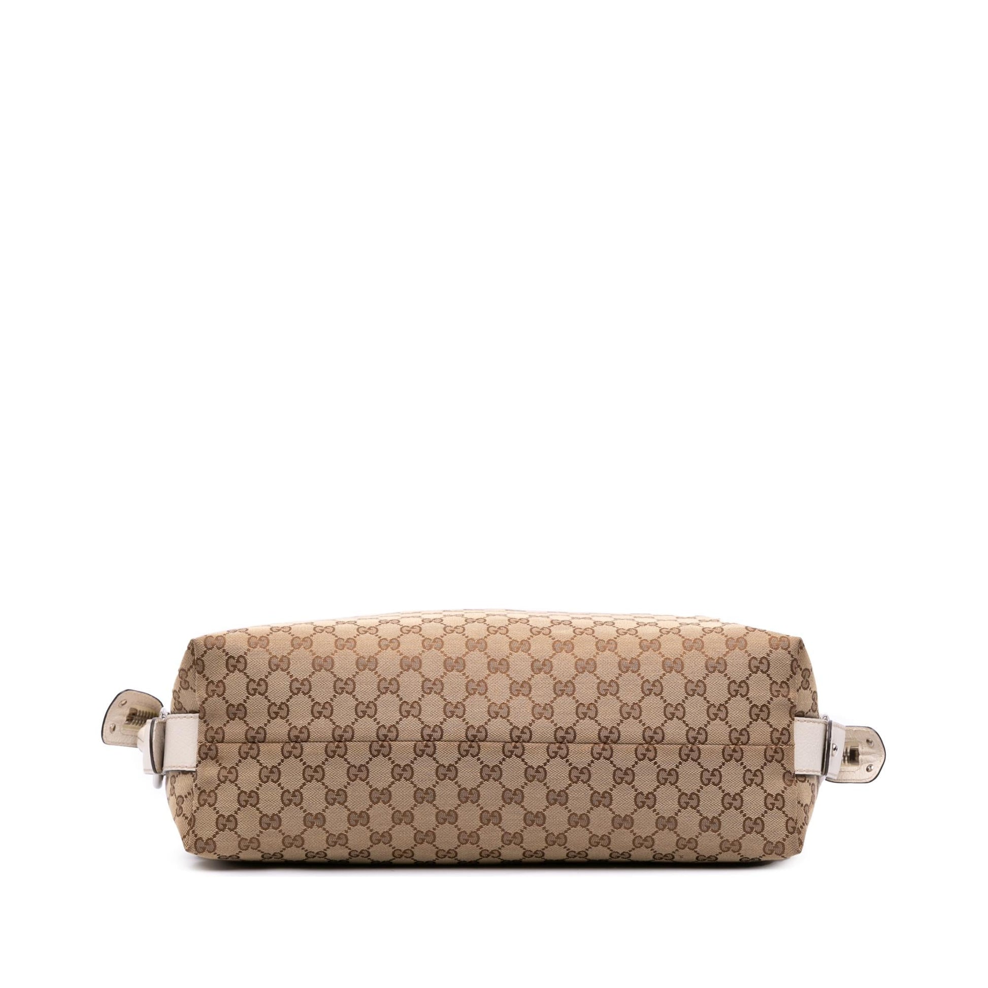 Gucci Medium GG Canvas Bamboo Bar Tote