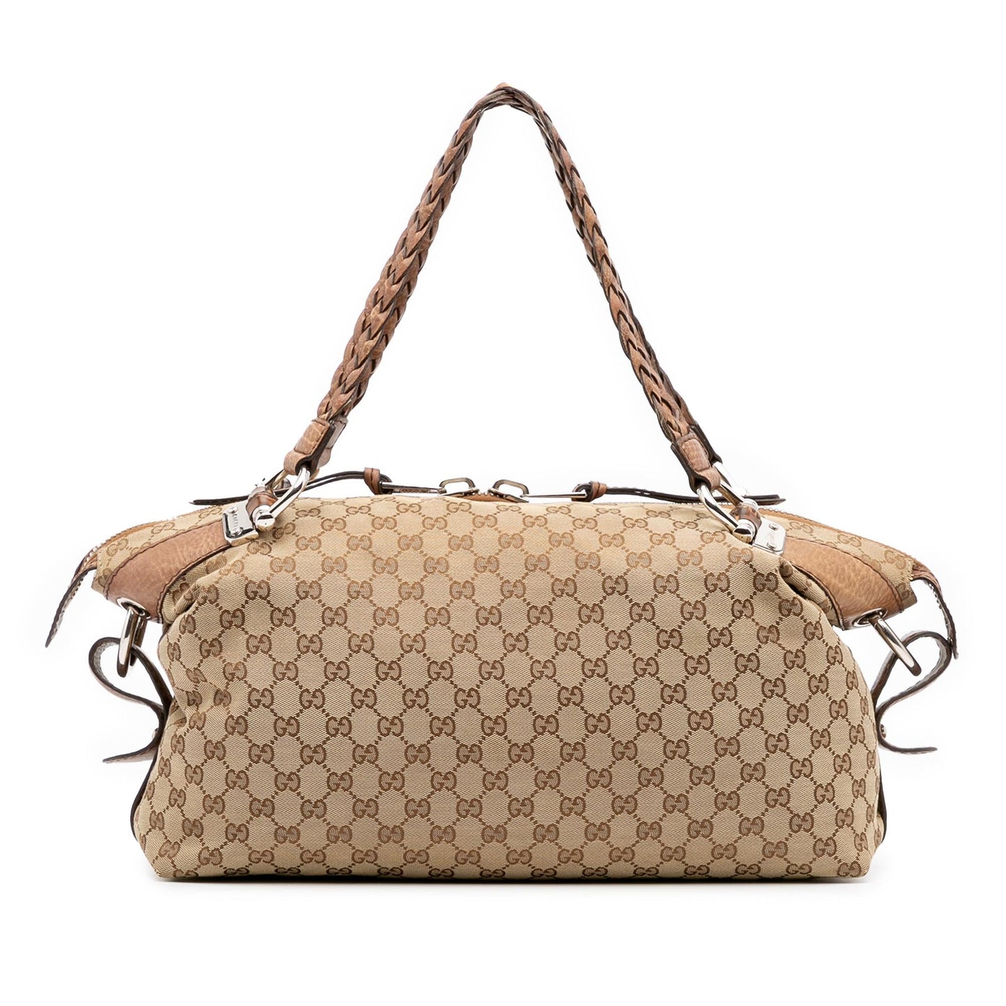Gucci Medium GG Canvas Bamboo Bar Tote