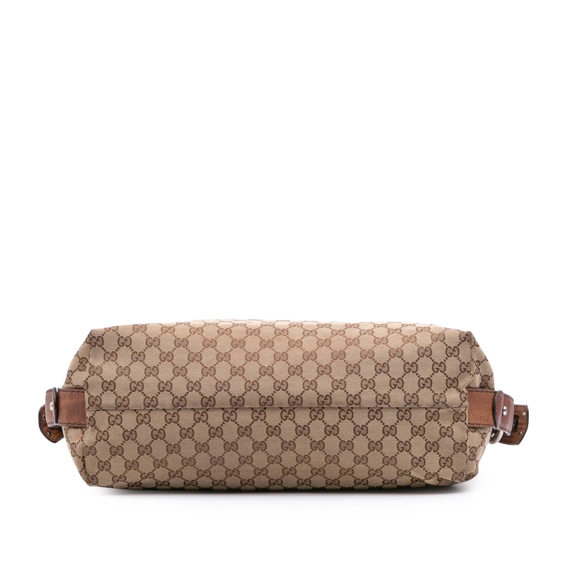 Gucci Medium GG Canvas Bamboo Bar Tote