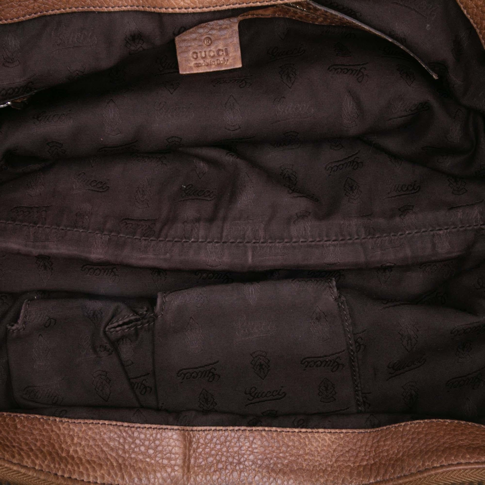 Gucci Medium GG Canvas Bamboo Bar Tote