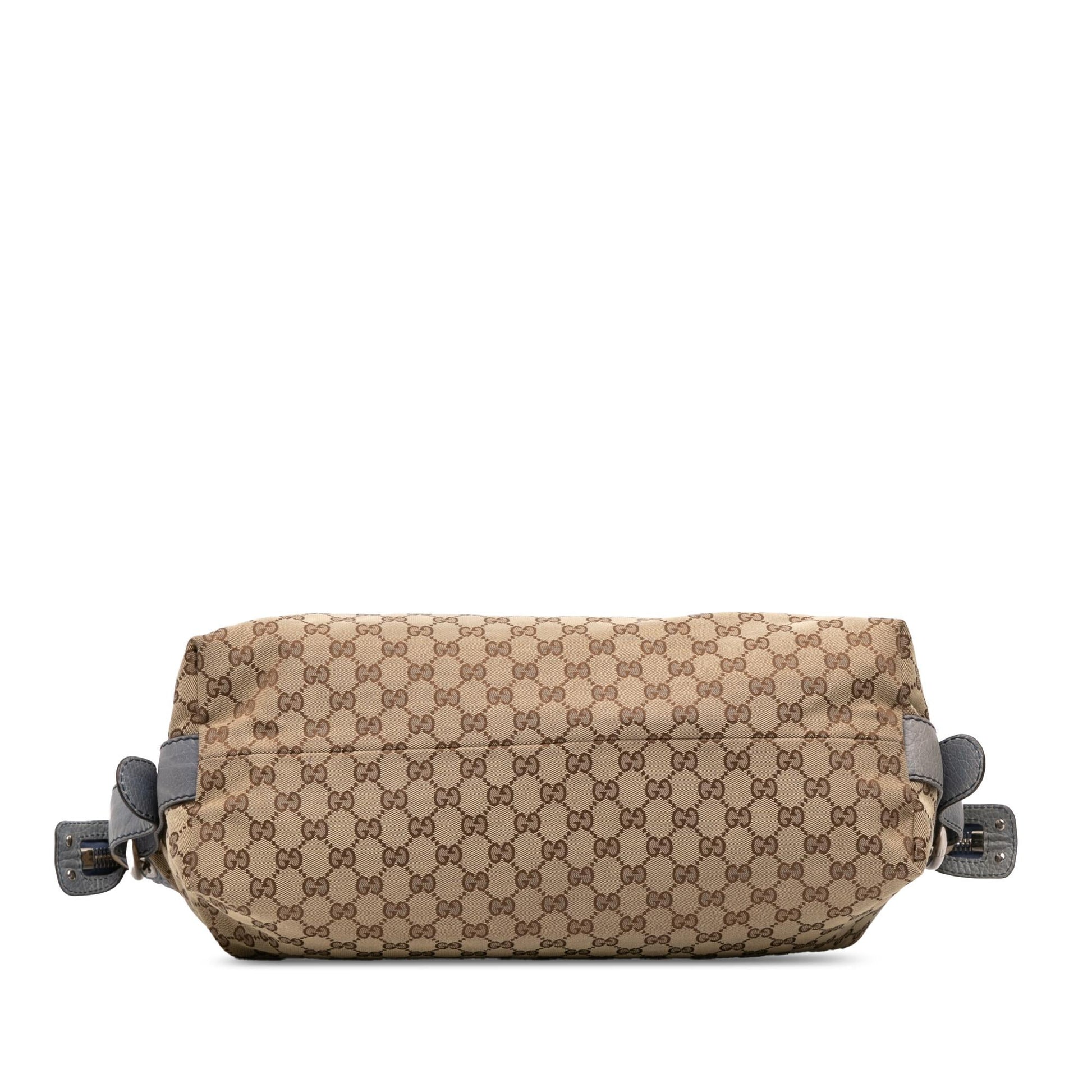 Gucci Medium GG Canvas Bamboo Bar Tote