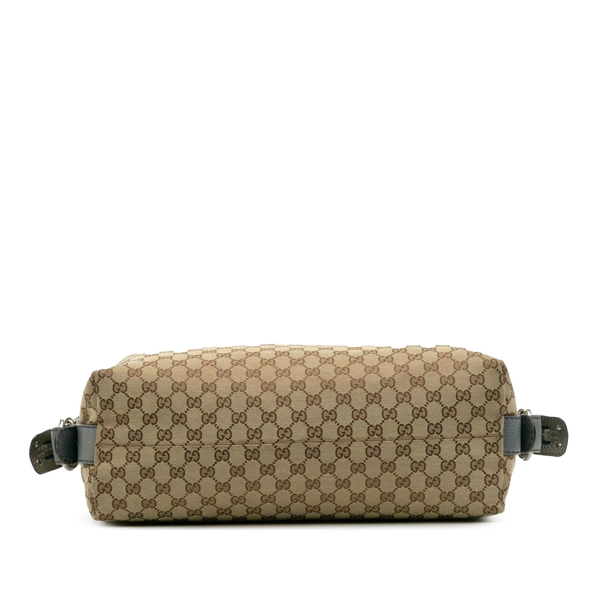 Gucci Medium GG Canvas Bamboo Bar Tote