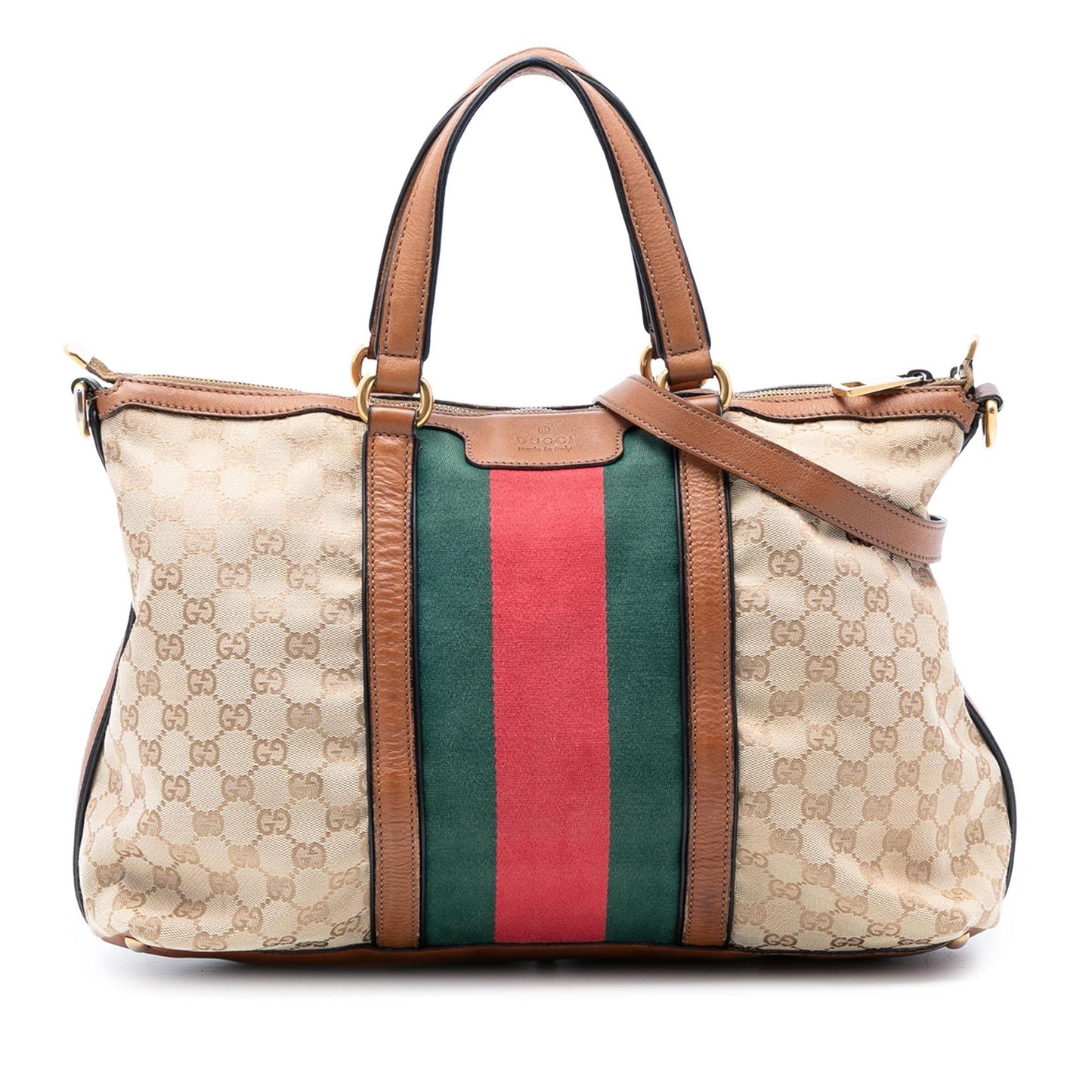 Gucci Medium GG Canvas Rania Top Handle Bag