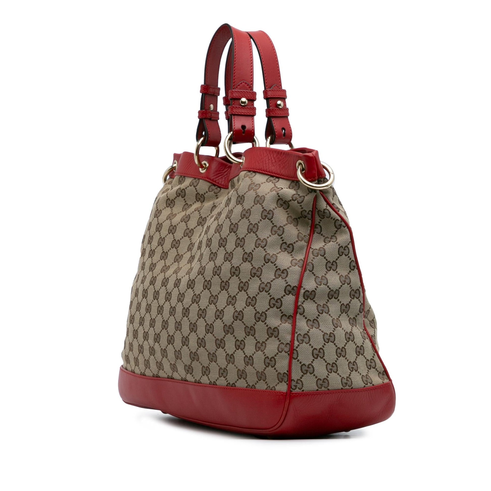 Gucci Medium GG Canvas Valentine Top Handle Bag
