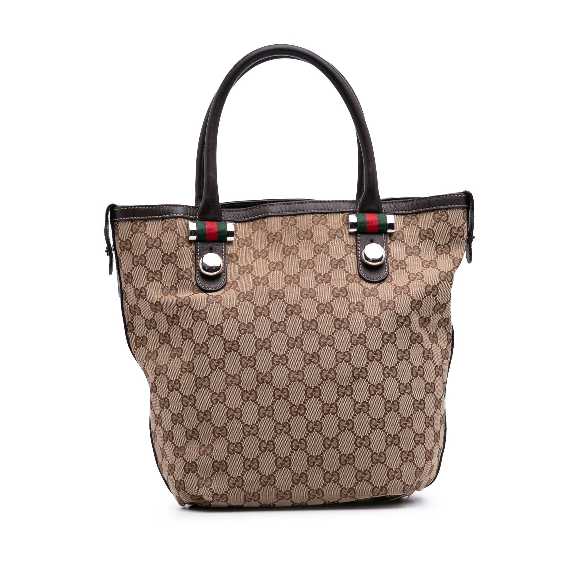 Gucci Medium GG Canvas Web Match Ball Tote