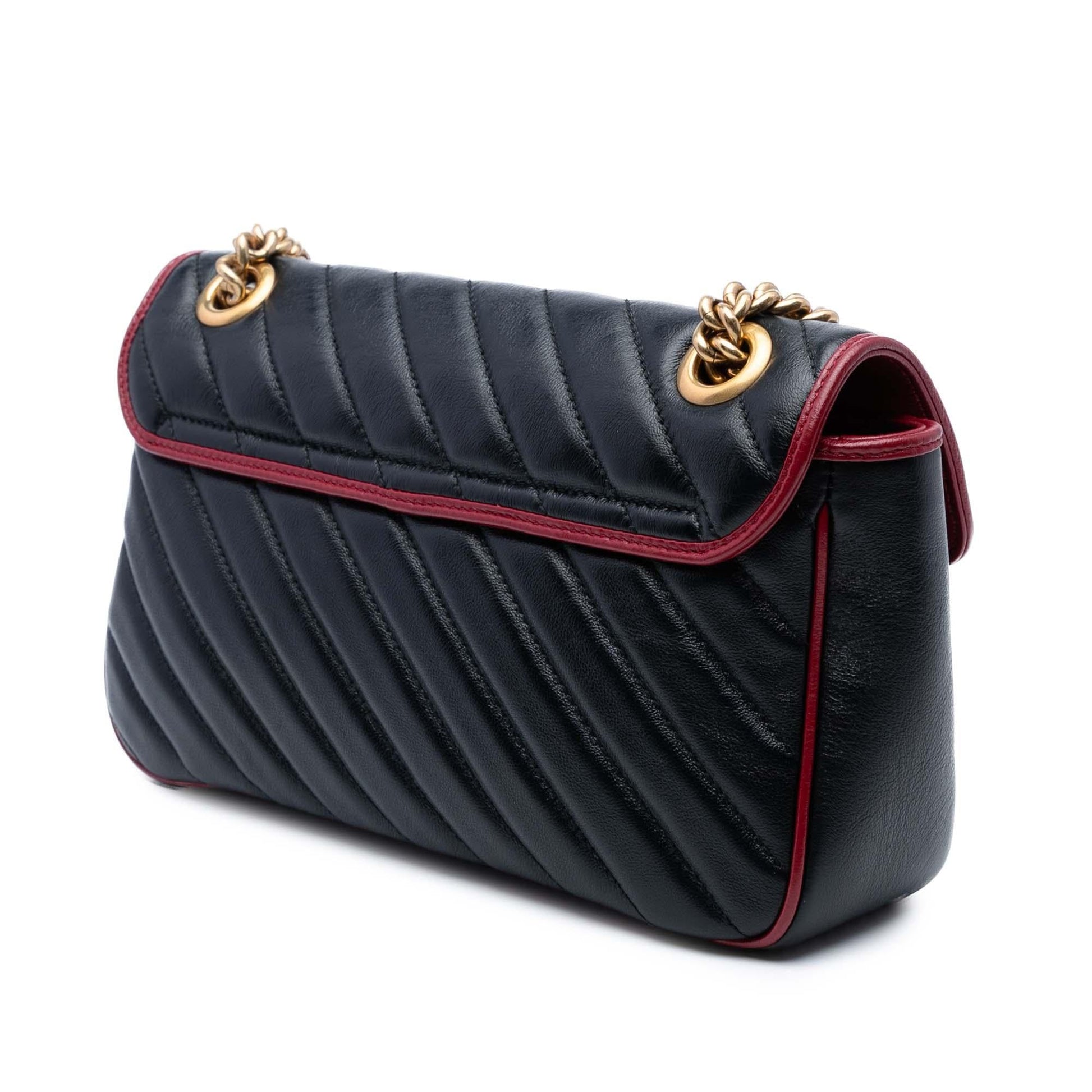 Gucci Medium GG Marmont Matelasse Diagonal Leather Torchon Shoulder Bag