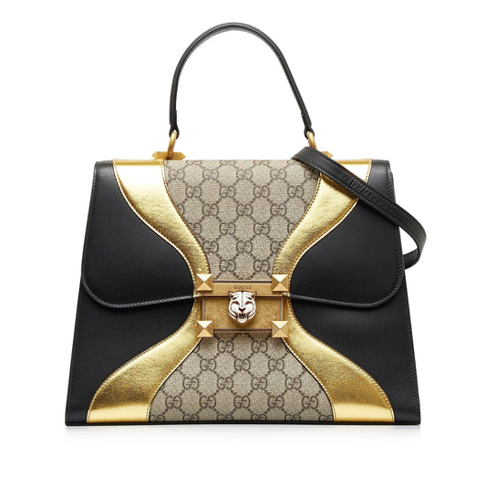 Gucci Canvas Top Handle Shoulder Bag