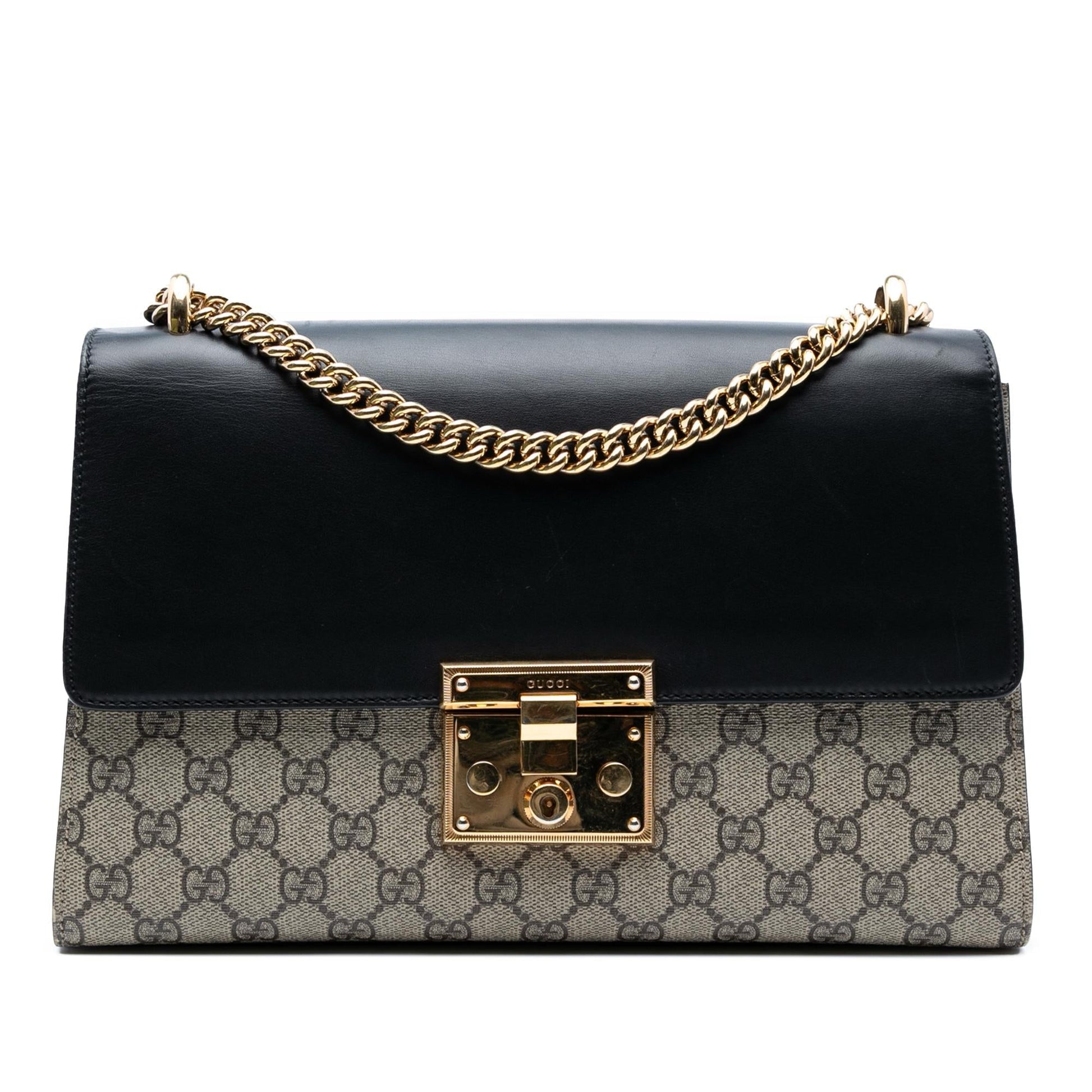 Gucci Medium GG Supreme Padlock Shoulder Bag