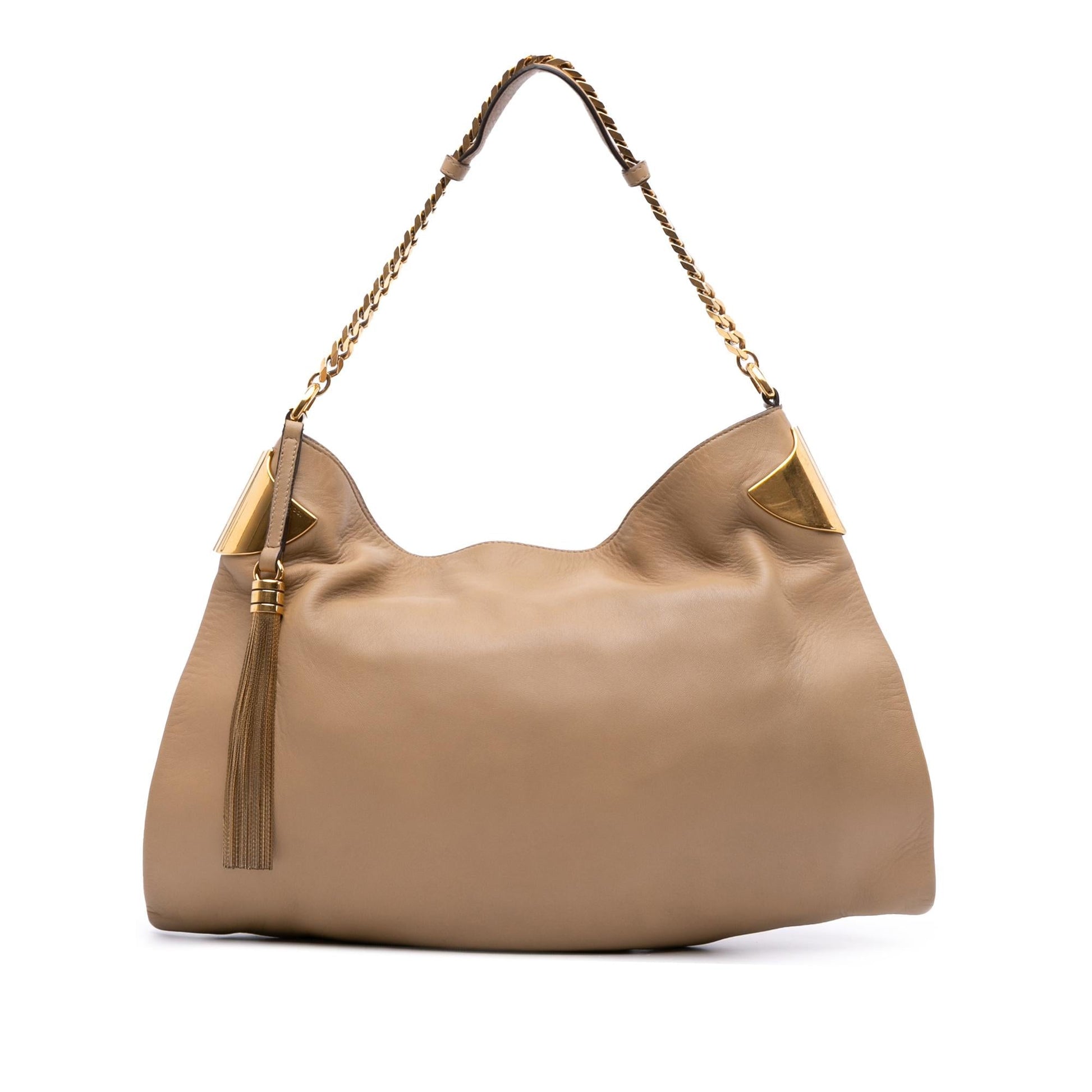 Gucci Medium Leather 1970 Chain Hobo Bag