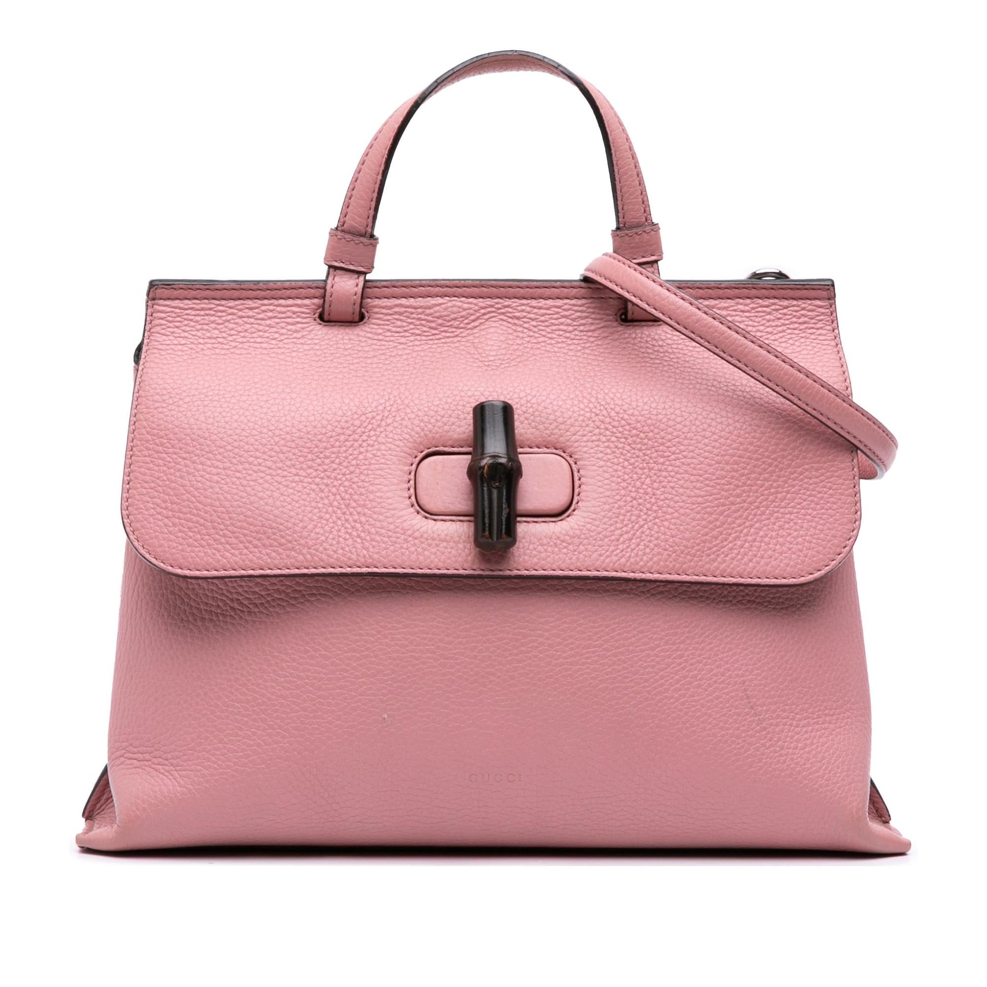 Gucci Medium Leather Bamboo Daily Satchel