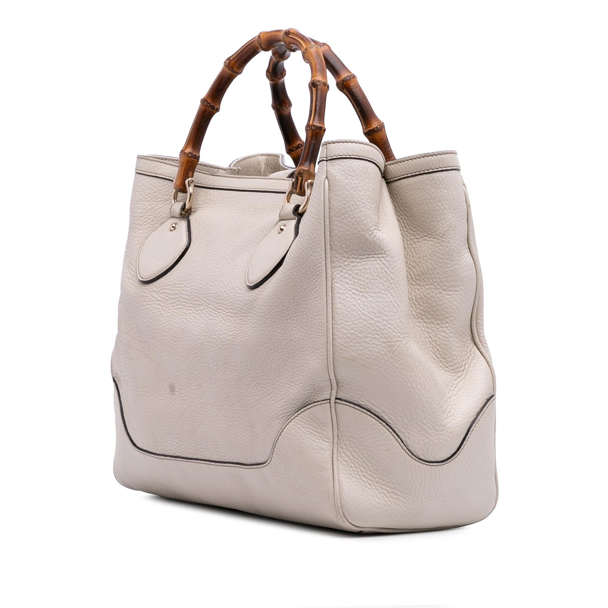 Gucci Medium Leather Bamboo Diana Tote