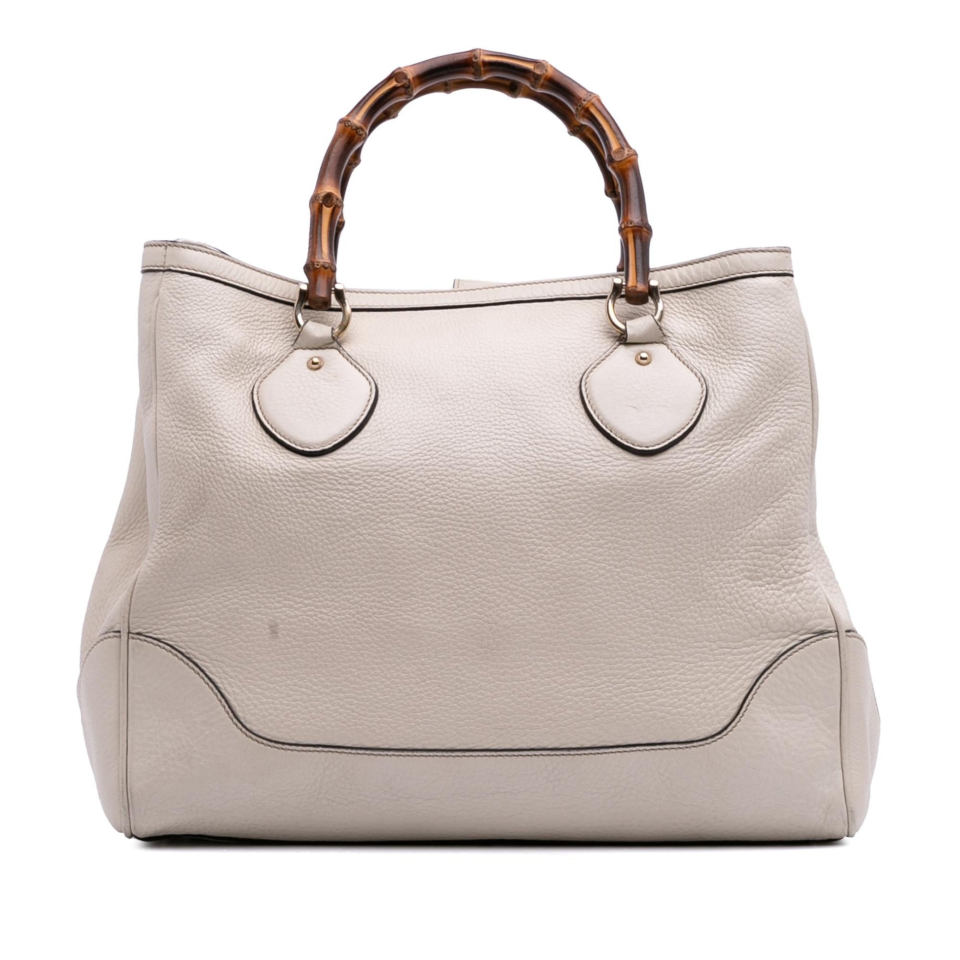 Gucci Medium Leather Bamboo Diana Tote