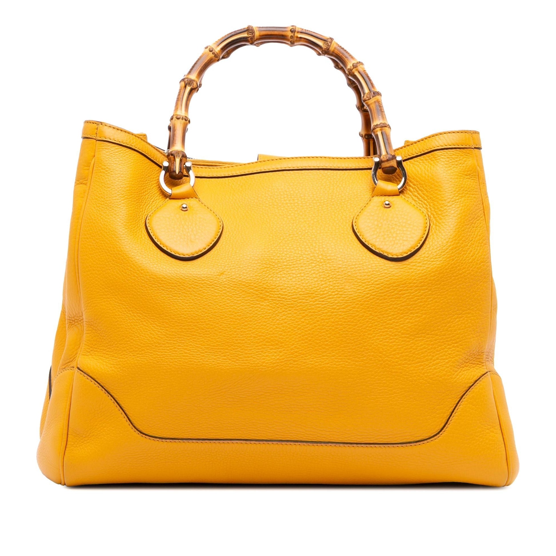 Gucci Medium Leather Bamboo Diana Tote