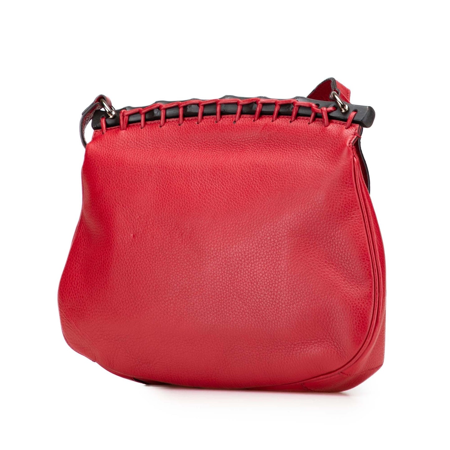 Gucci Medium Leather Bamboo Nouveau Fringe Crossbody
