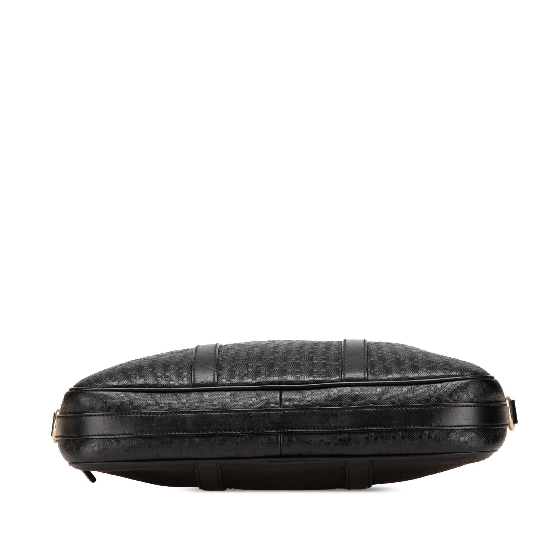 Gucci Medium Leather Diamante Bright Business Bag