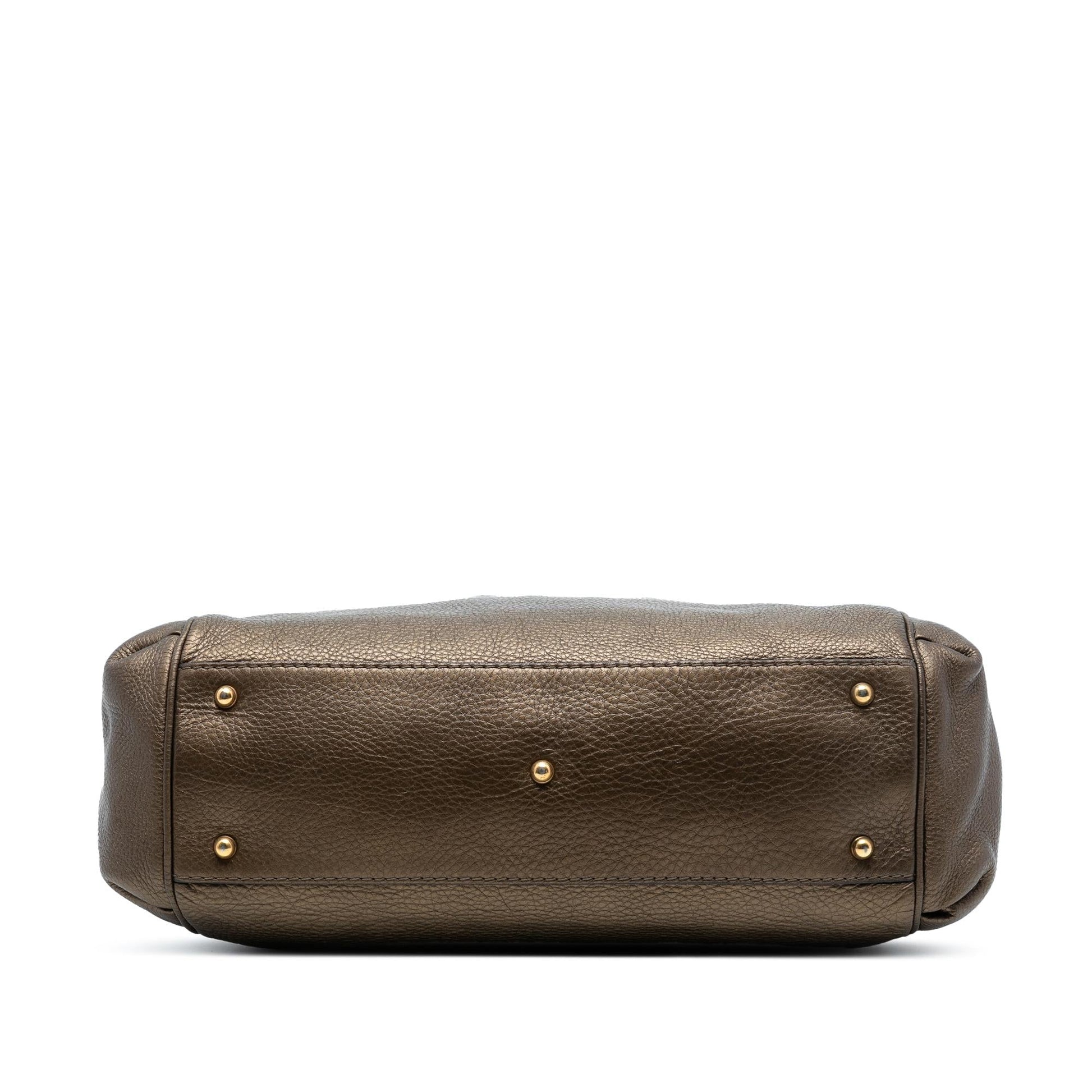 Gucci Medium Leather Ride Top Handle Bag