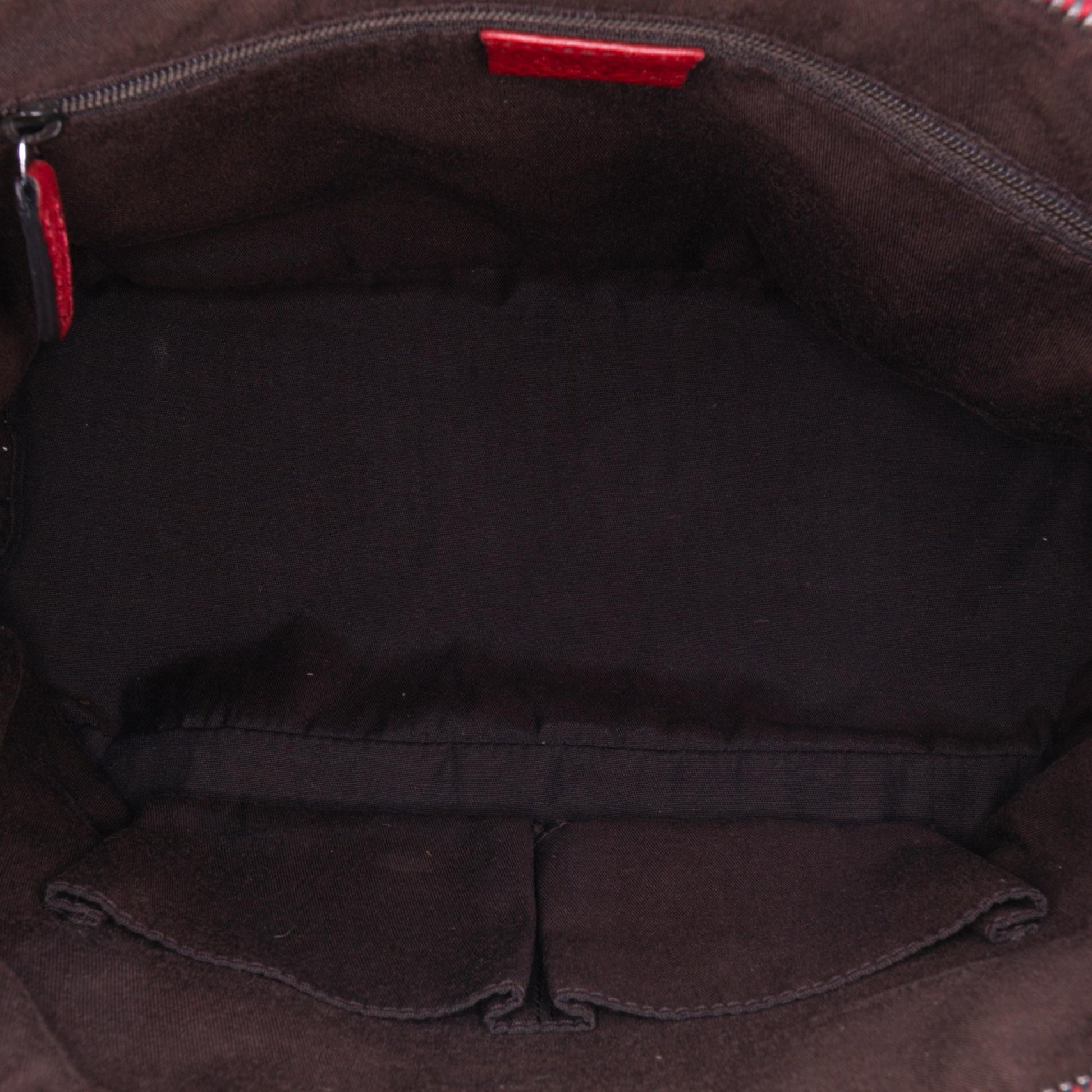 Gucci Medium Leather Web Dome Satchel