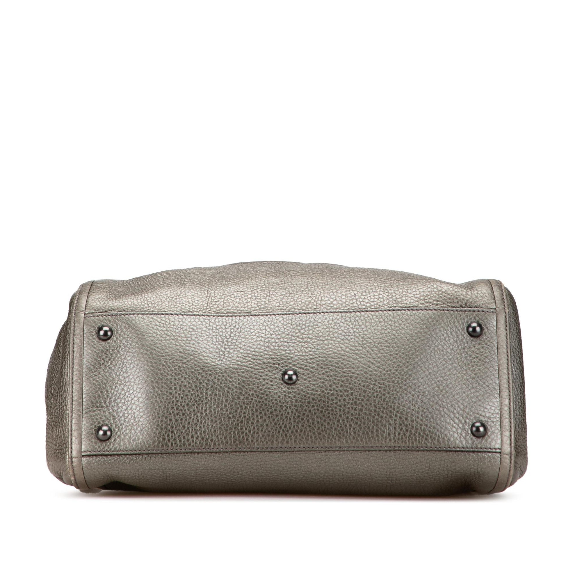 Gucci Medium Metallic Leather Soho Cellarius Tote