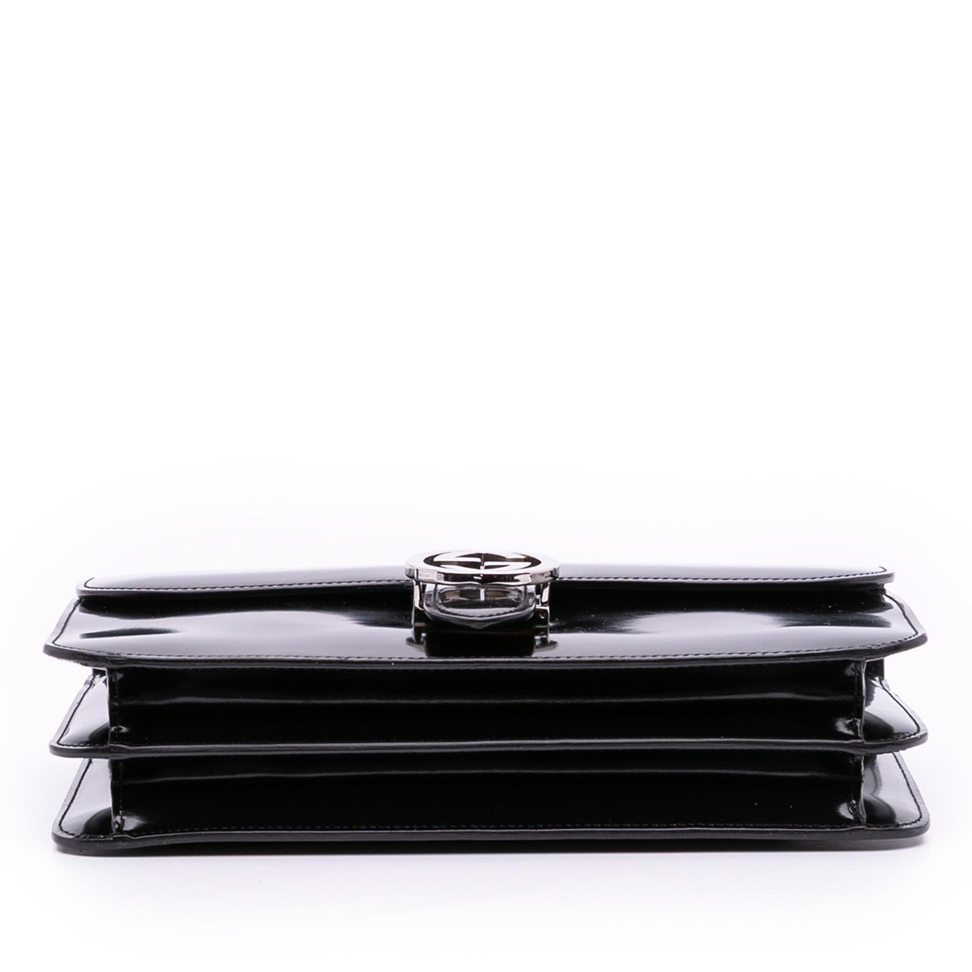 Gucci Medium Patent Dollar Interlocking G Crossbody