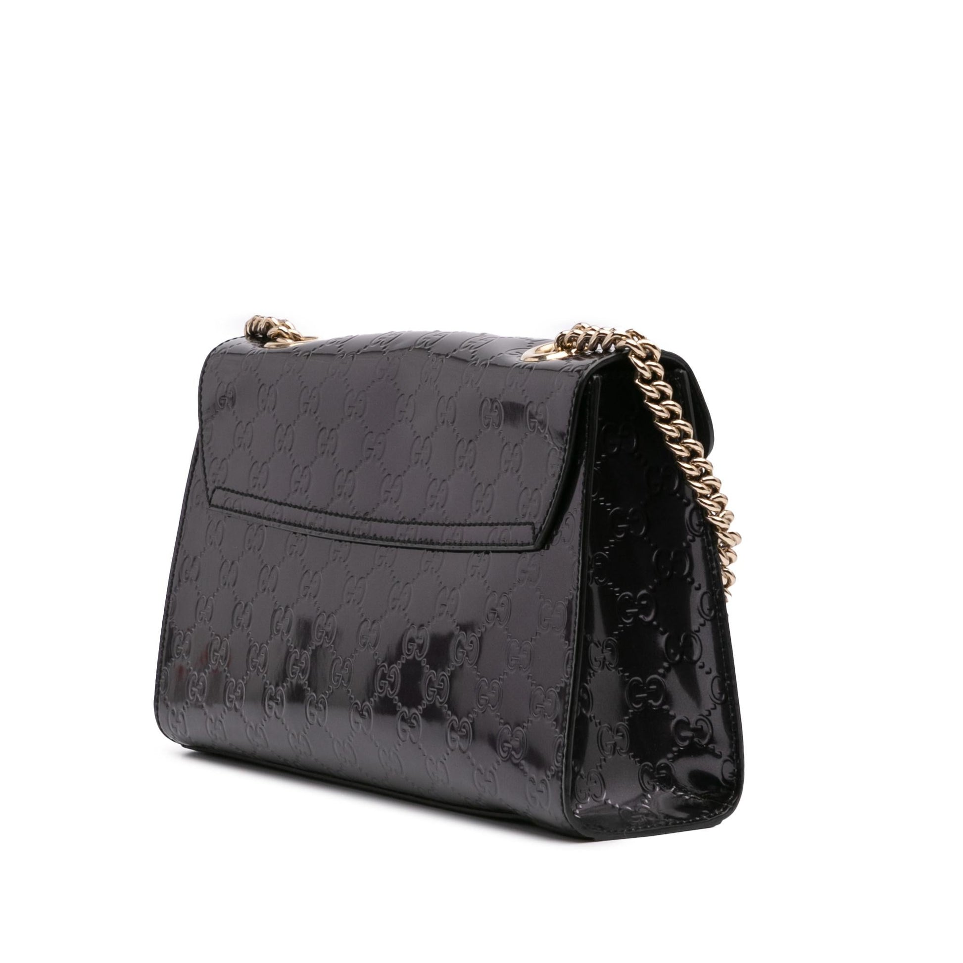 Gucci Medium Patent Guccissima Emily Shoulder Bag
