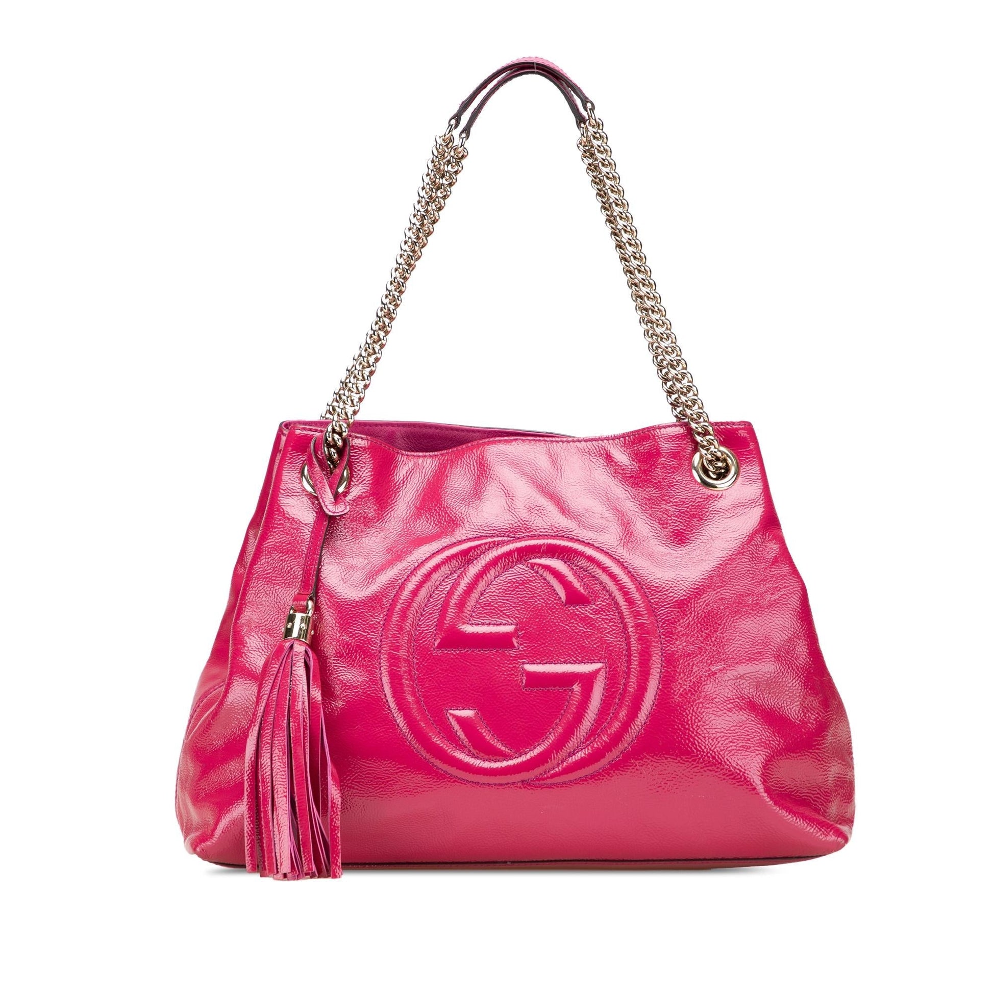Gucci Medium Patent Soho Chain Tote