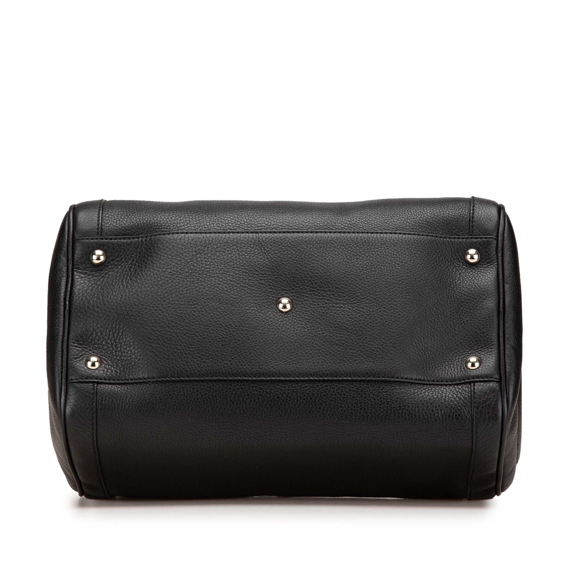 Gucci Medium Pebbled Calfskin Soho Boston Bag