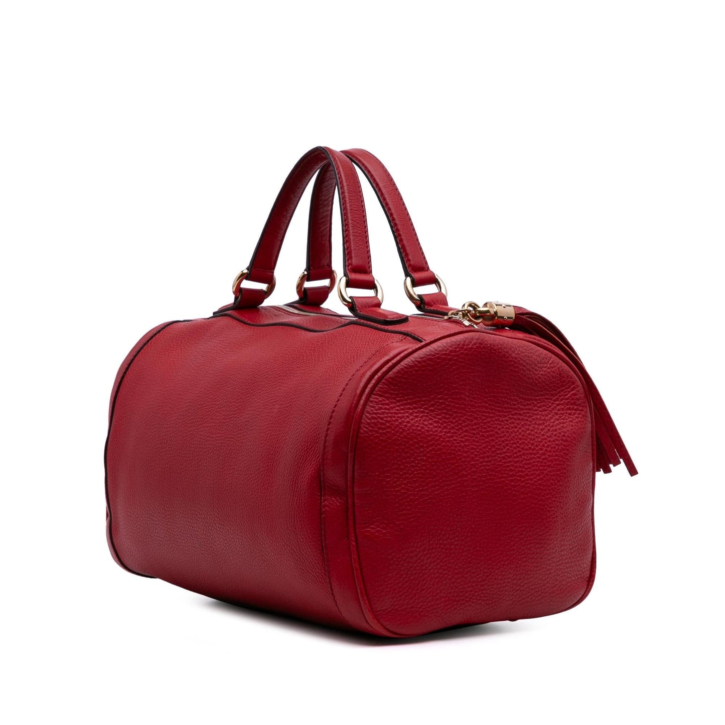Gucci Medium Pebbled Calfskin Soho Boston Bag