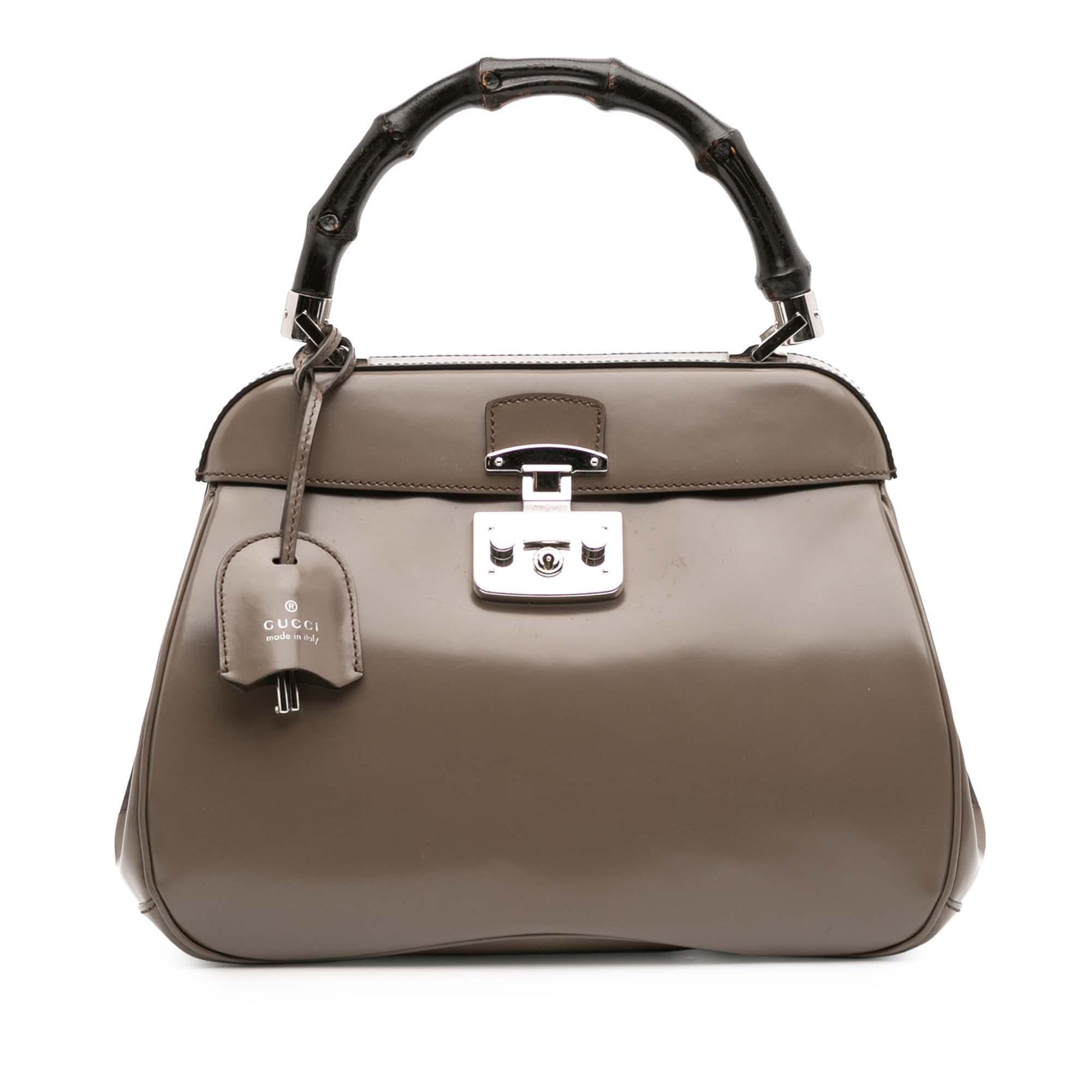 Gucci Medium Smooth Calfskin Bamboo Lady Lock Handbag