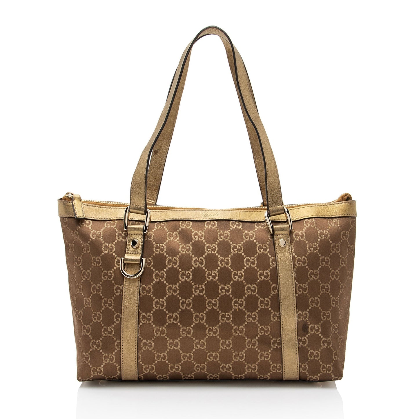 Gucci Leather Canvas Tote