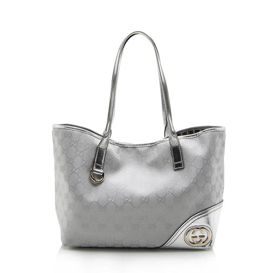 Gucci Canvas Metallic Tote