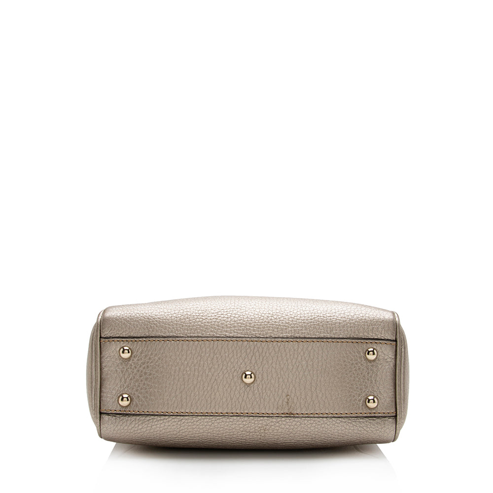 Gucci Bamboo Leather Metallic Tote