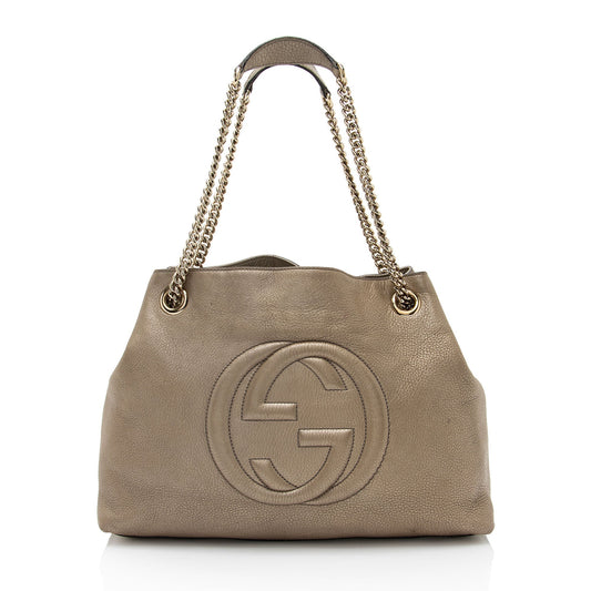 Gucci Leather Canvas Shoulder Bag