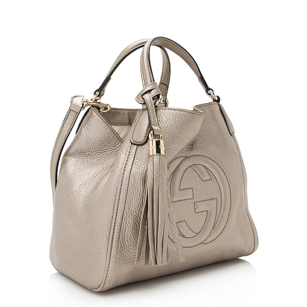 Gucci Metallic Leather Soho Small Tote (SHF-21667)