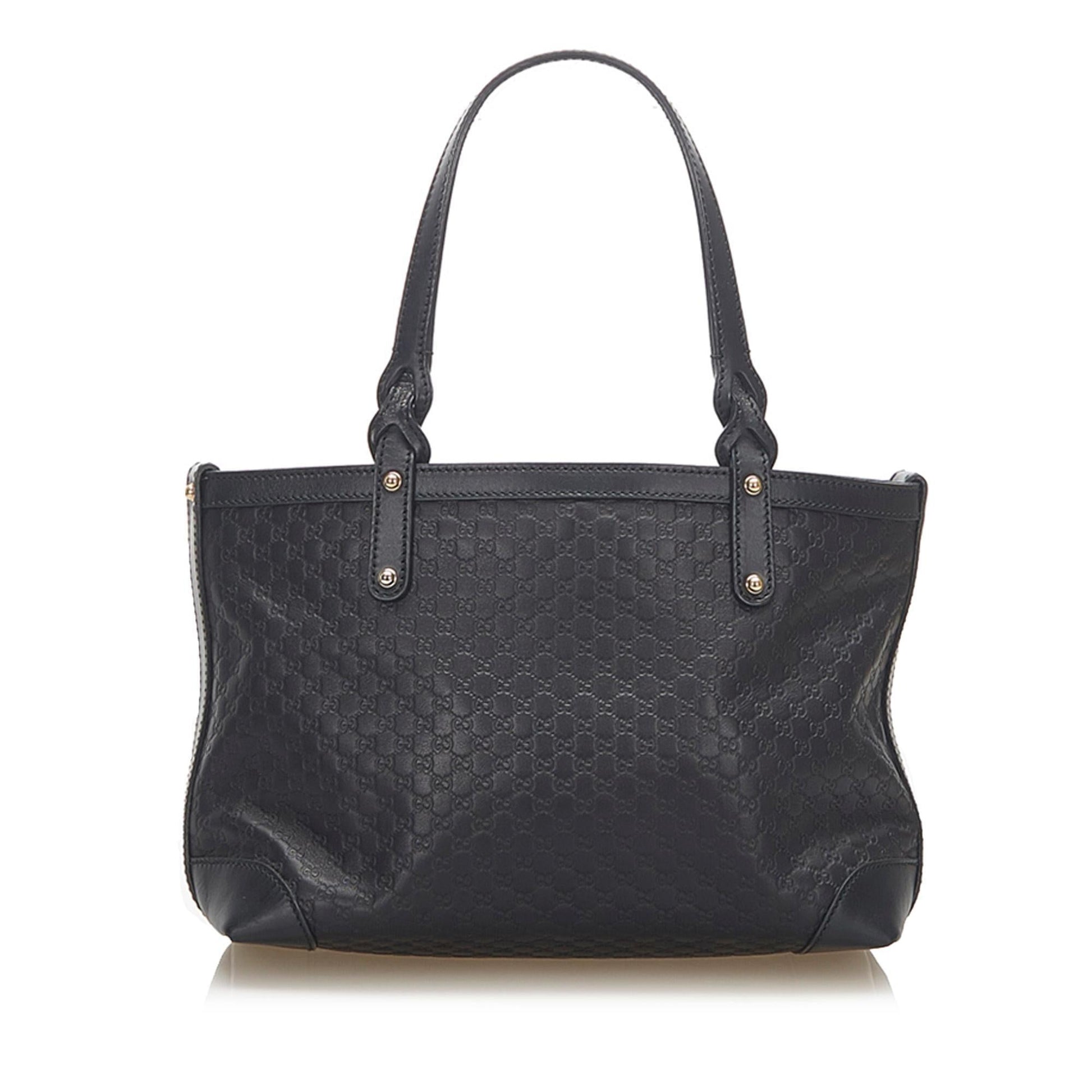 Gucci Guccissima Leather Canvas Tote