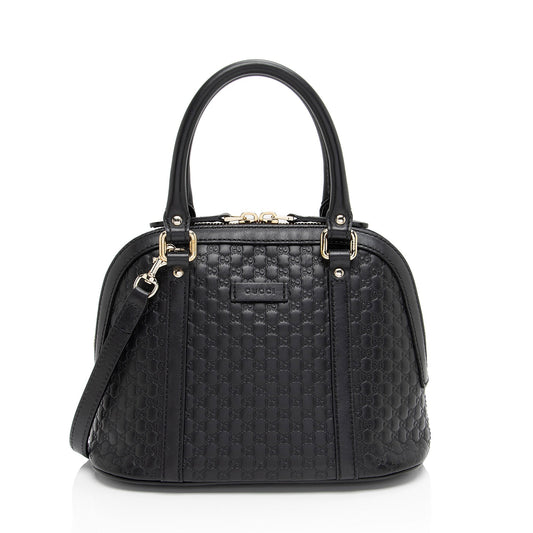 Gucci Leather Canvas Shoulder Bag