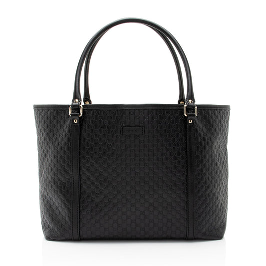 Gucci Leather Canvas Tote