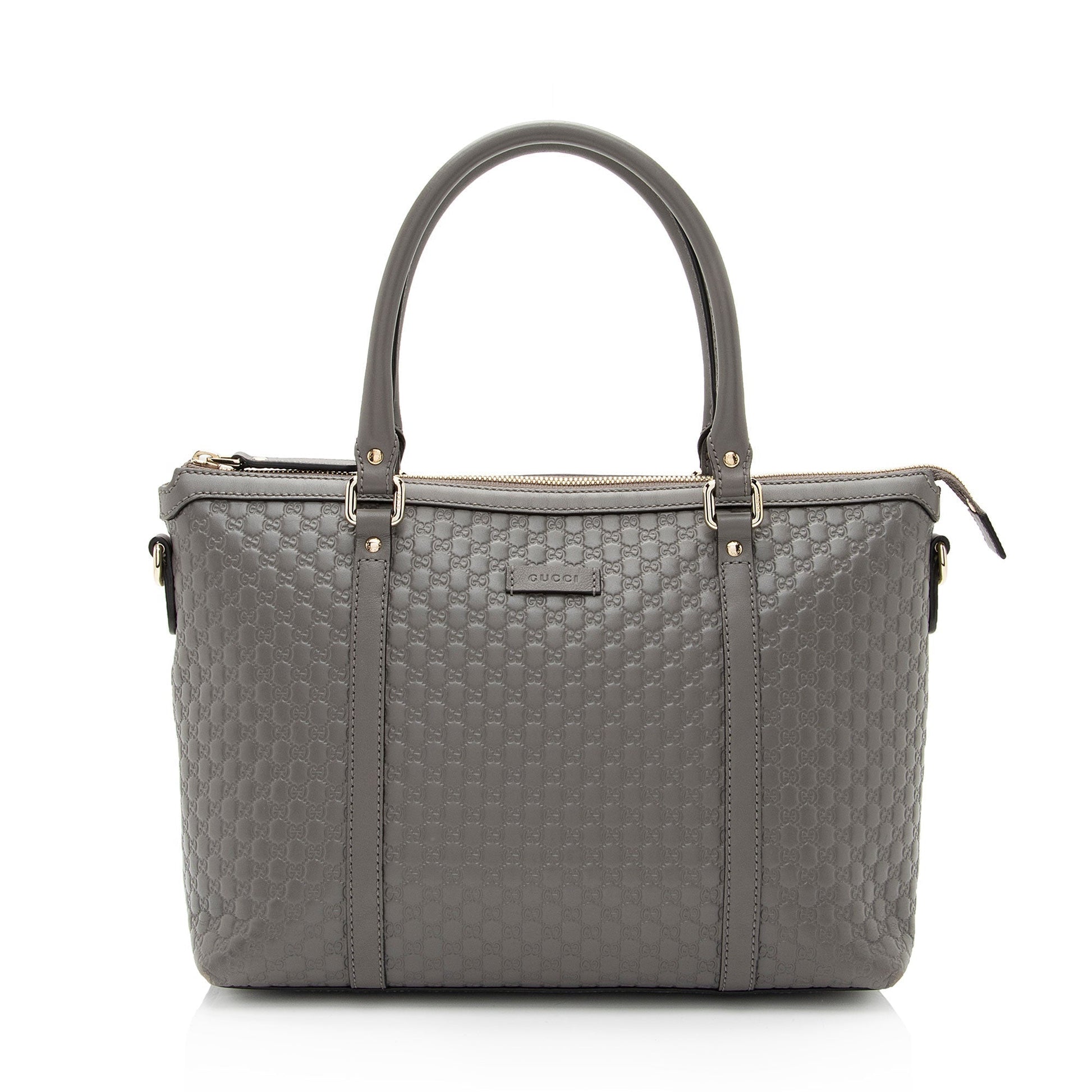 Gucci Leather Canvas Tote