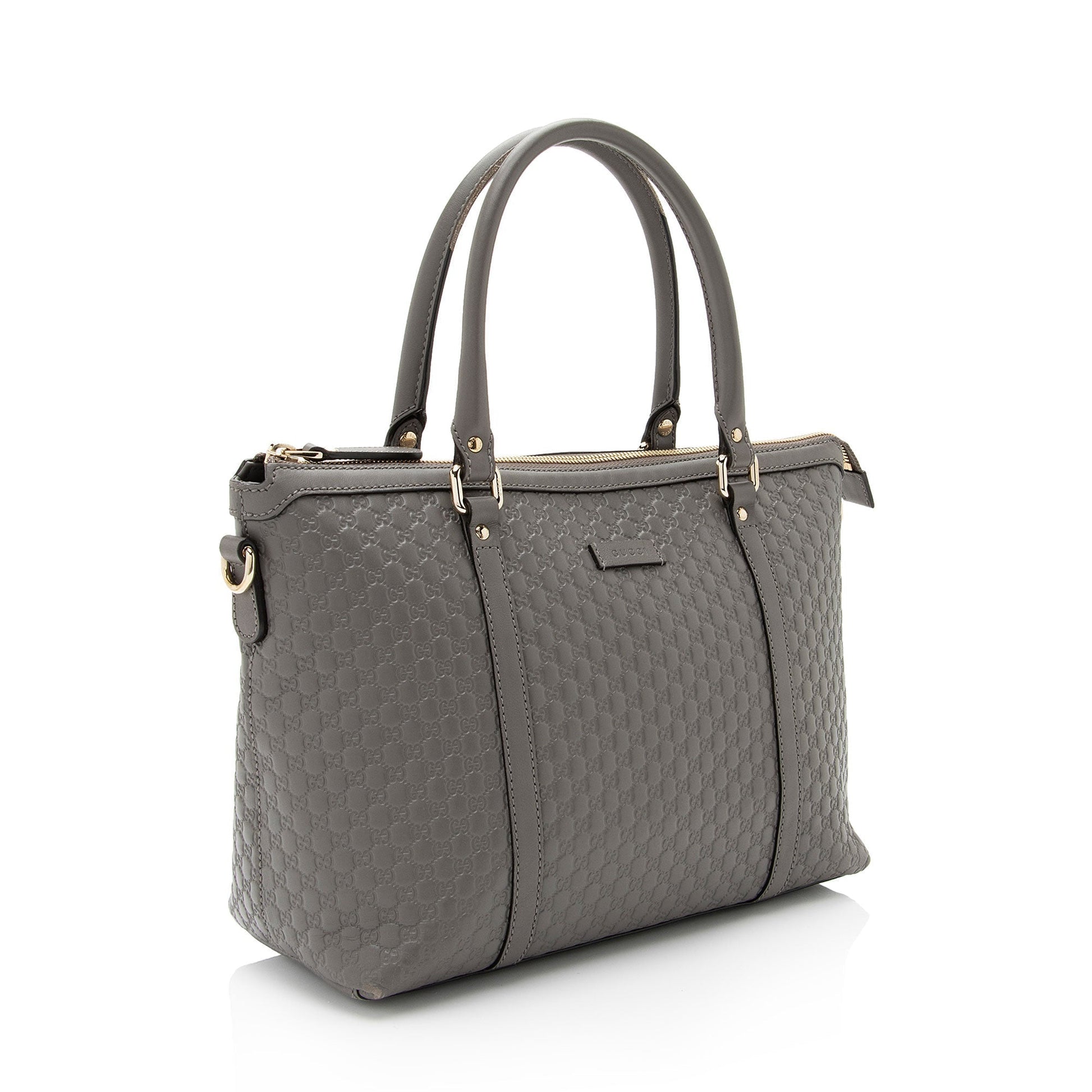 Gucci Leather Canvas Tote