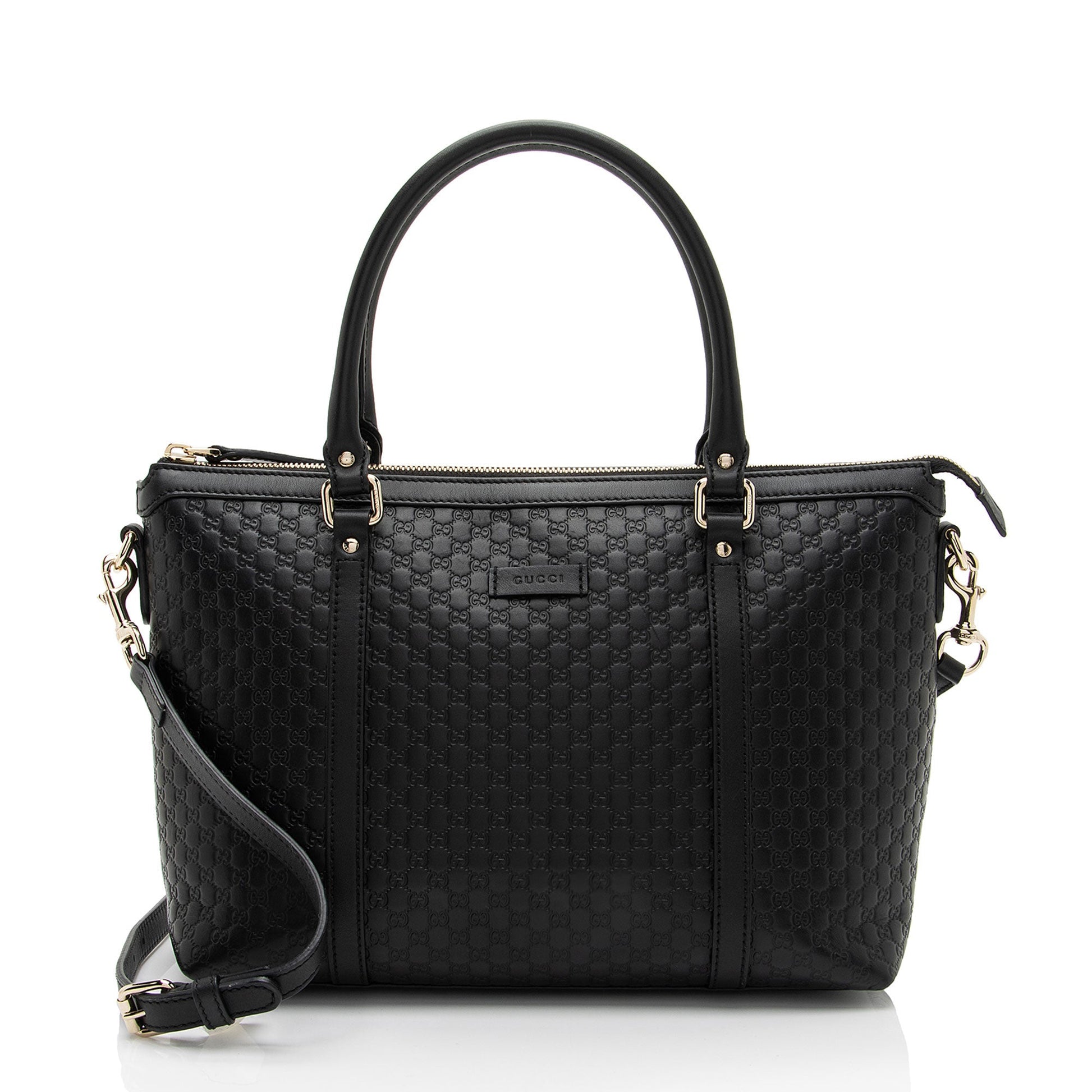 Gucci Leather Canvas Tote