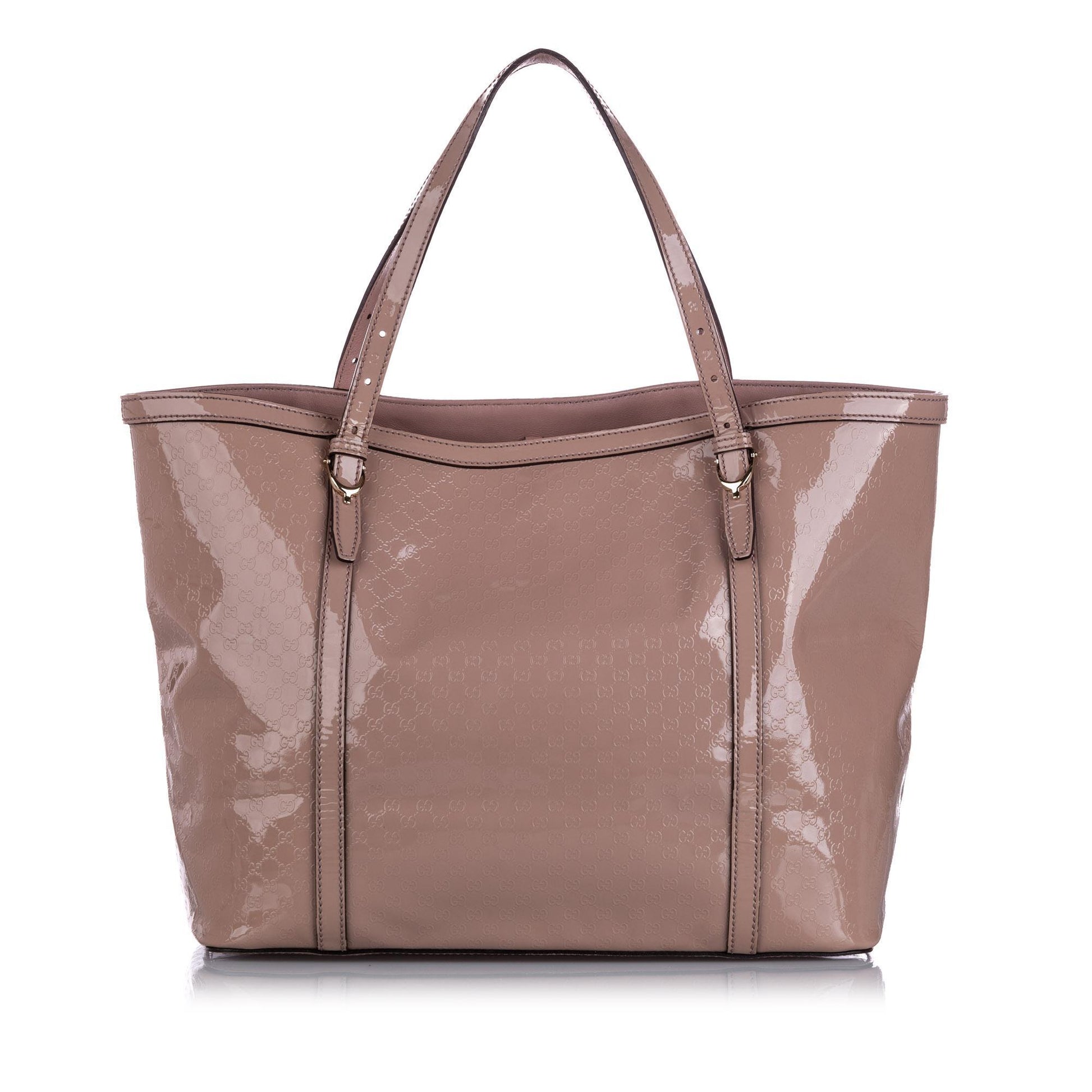 Gucci Guccissima Leather Patent Leather Tote Style 1