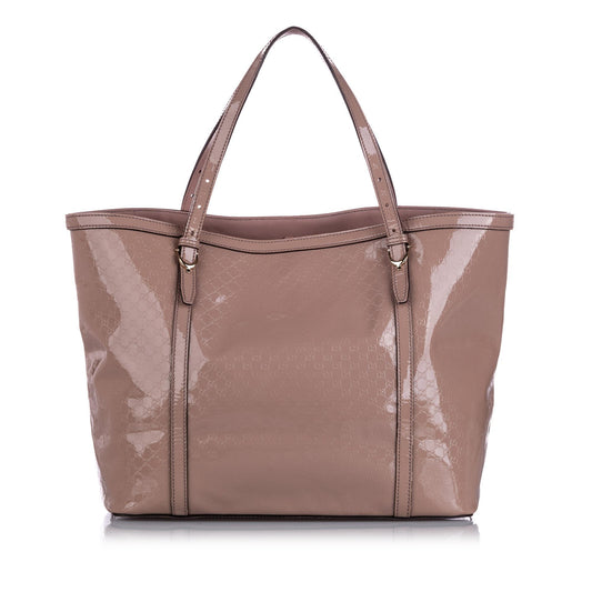 Gucci Guccissima Leather Patent Leather Tote Style 1
