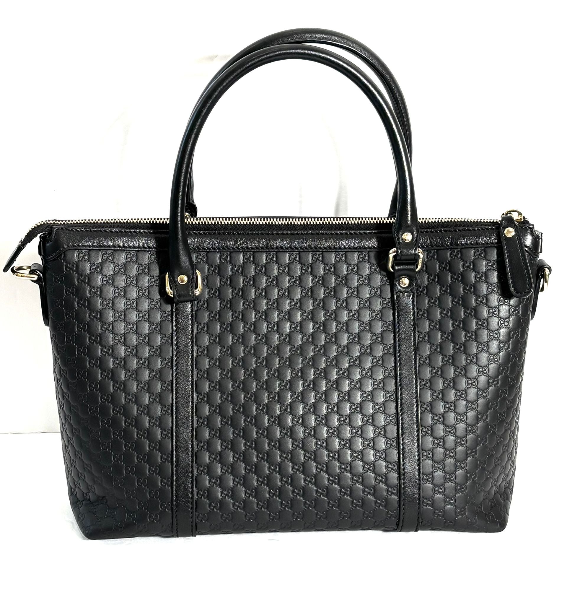 GUCCI MICROGUCCISSIMA LEATHER LARGE CONVERTIBLE TOTE BAG