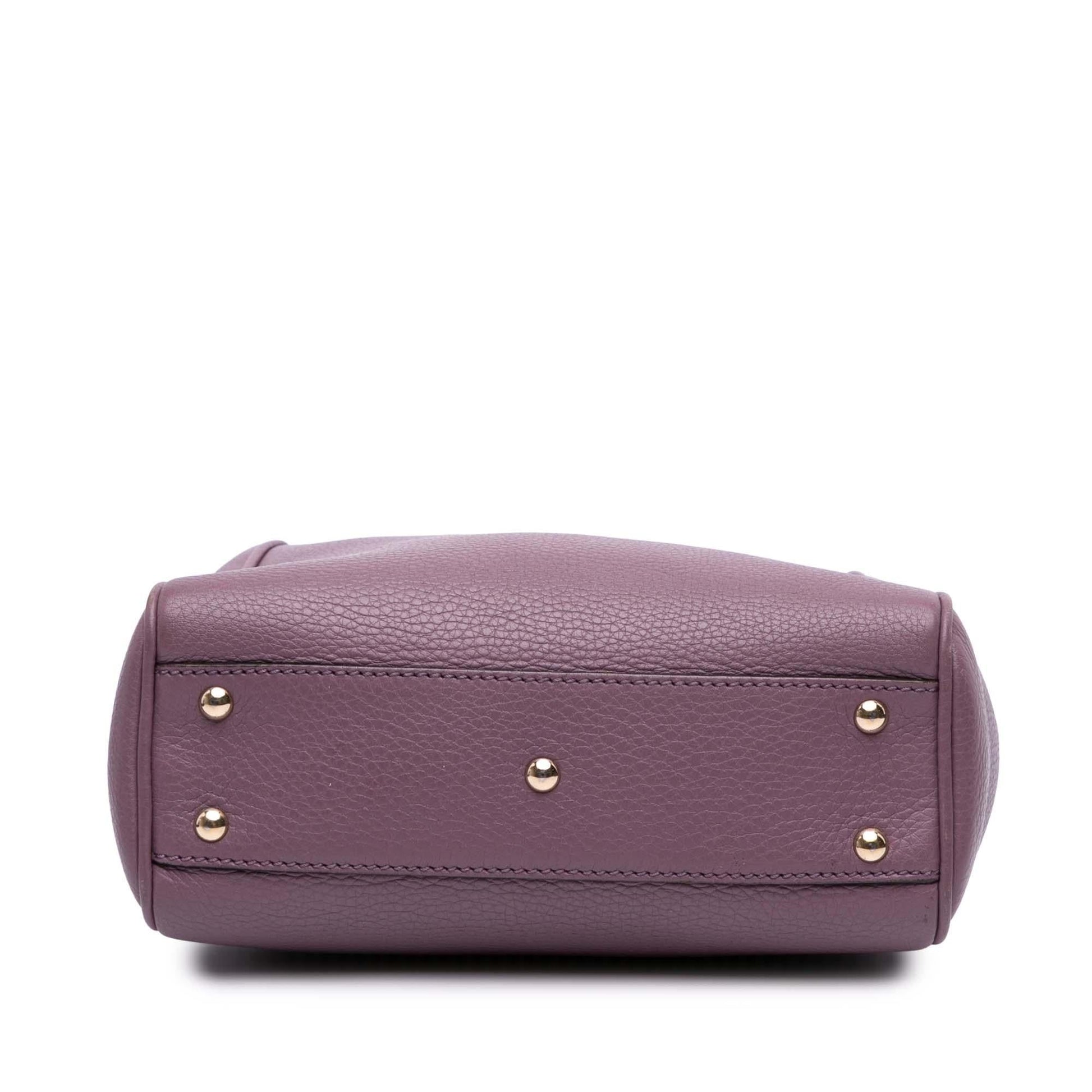 Gucci Mini Calfskin Bamboo Shopper Satchel