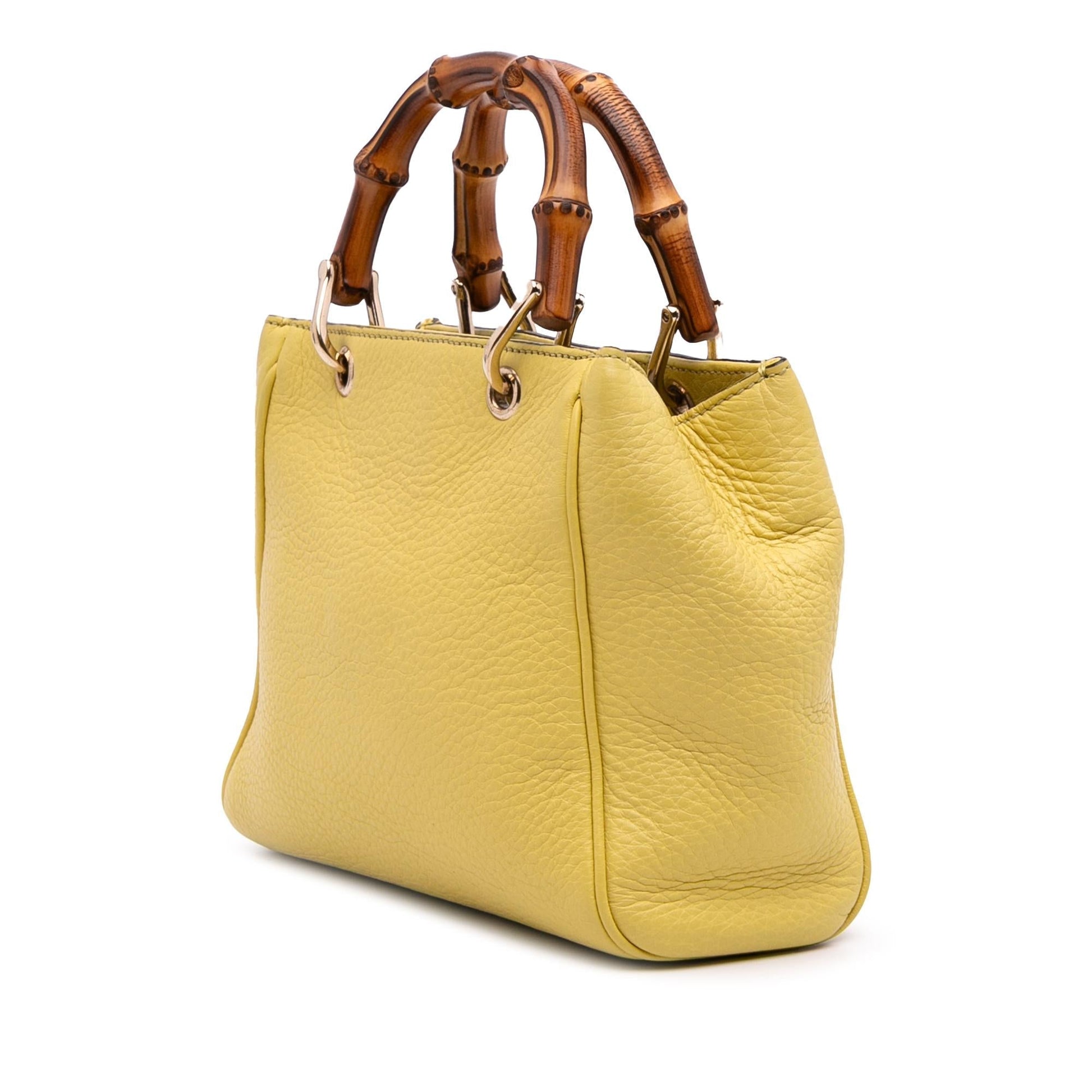 Gucci Mini Calfskin Bamboo Shopper Satchel