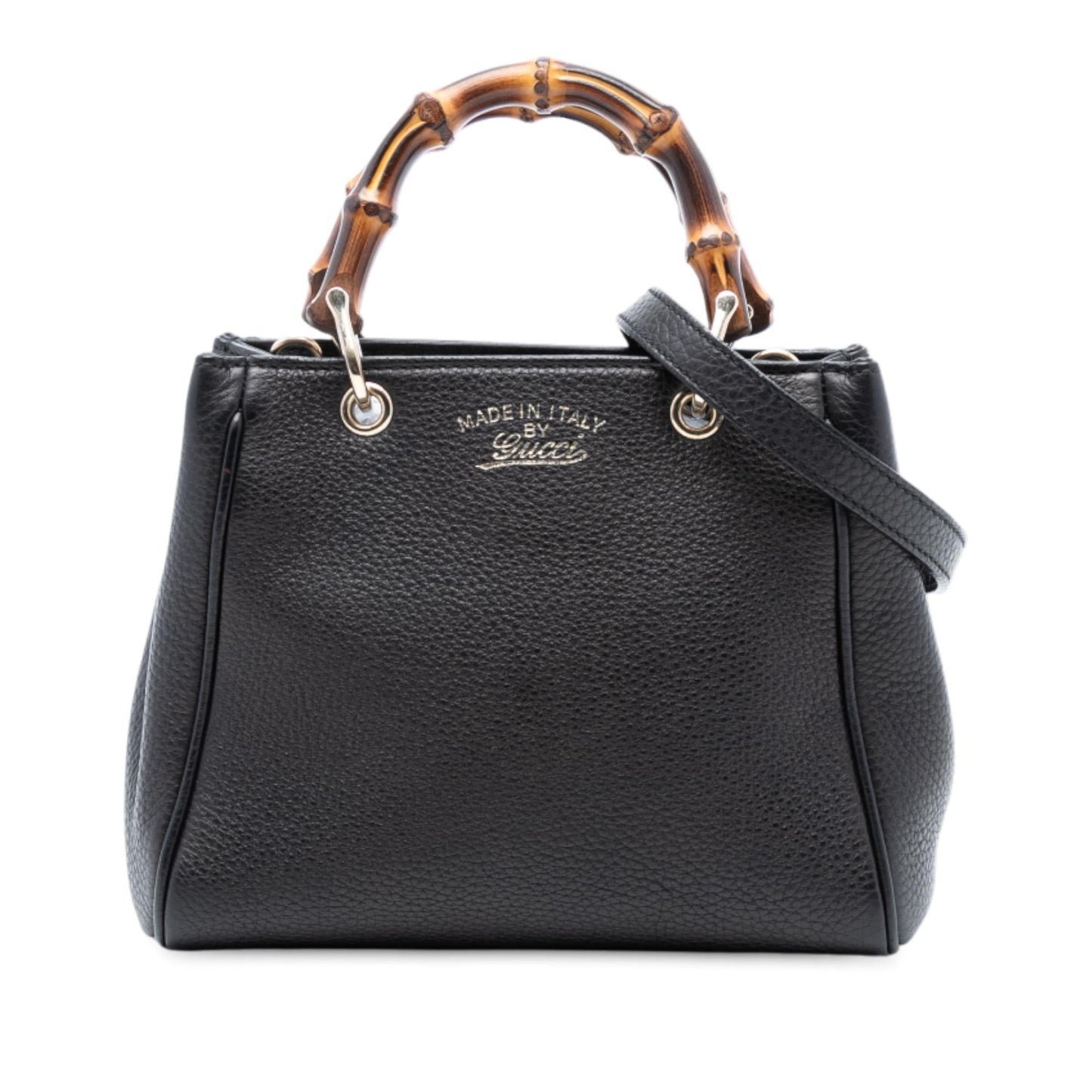 Gucci Mini Calfskin Bamboo Shopper Satchel